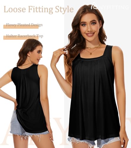 Image of Camisoles for Women with Built in Bra Adjustable Strap Tank Tops Cami Sleeveless Summer Tops for Workout Sleeping Traveling