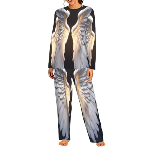 Pyjama assorti manches longues femme vêtement de nuit pour soirée cocooning