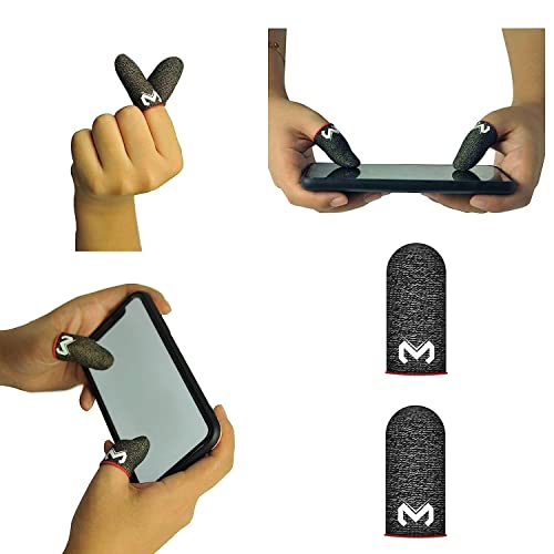 2 Paquetes Dedales Gamer, Witbicg Pubg Dedales Para Jugar Al Movil Gaming Tacto Perfecto Sedoso Resistente Al Sudor Perfecto Para Pulgar y El Dedo Índice,Compatible Con Todos Los Dispositivos Móviles
