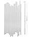 ALINK Metallic Silver Paper Straws, Biodegradable Disposable Party Drinking Straw for Birthday, Wedding, Bridal/Baby Shower, Christmas Decorations and Party Supplies, Pack of 100