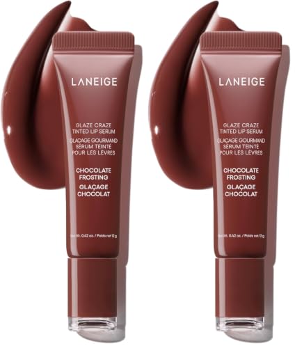 Image of Laneige Glaze Craze Tinted Lip Serum | Plumping, Nourishing Hydration with Polypeptide and Ceramides | Lip Balm for Dry & Chapped Lips |Ultra Glamorous Shiny Lips