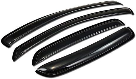 HS Power 4pcs Front Rear Window Deflector Sun/Rain Guards Smoke Window Visors Compatible with 2005-2009 Five Hundred/Taurus