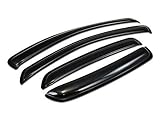 HS Power 4pcs Front Rear Window Deflector Sun/Rain Guards Smoke Window Visors Compatible with 2005-2