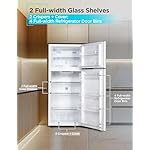 BLACK+DECKER 14.6 Cu. Ft. Top Mount Refrigerator with Freezer, 2 Door Refrigerator with Top Freezer and Adjustable Temperature Control, ENERGY STAR, BR1460HW, White - Image 4