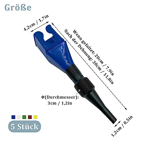 5 Pezzi Imbuto, Imbuto per Olio, Flessibile Imbuto...