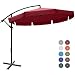 Produktbild ABCCANOPY 270cm Sonnenschirm,Marktschirm Gartenschirm Terrassenschirm,Gestell Stahl,Burgund