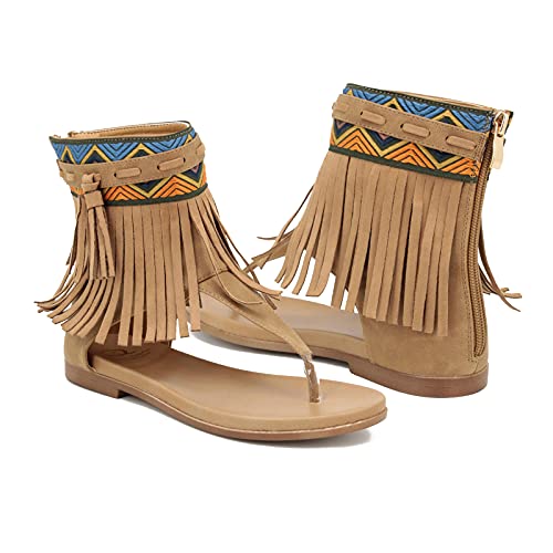 QUEEN HELENA Infradito Bassi Sandali Indianini con...