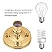 Fdit E26/E27 Vintage Industrial Ceiling/Wall Light Base Holder Pendant Bulb Lamp Screw Socket(Gold)