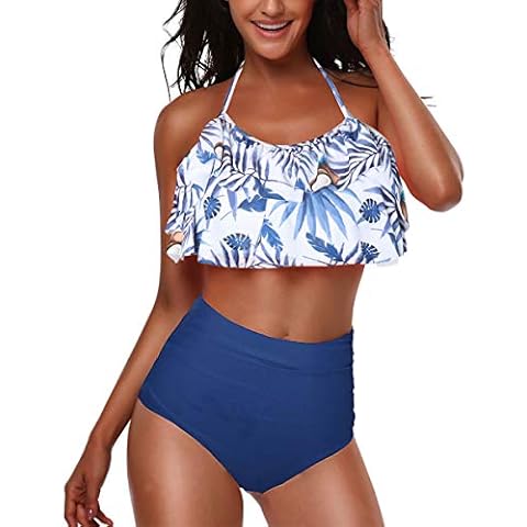 CheChury Conjunto de Bikini de Volantes Retro Vintage Cover