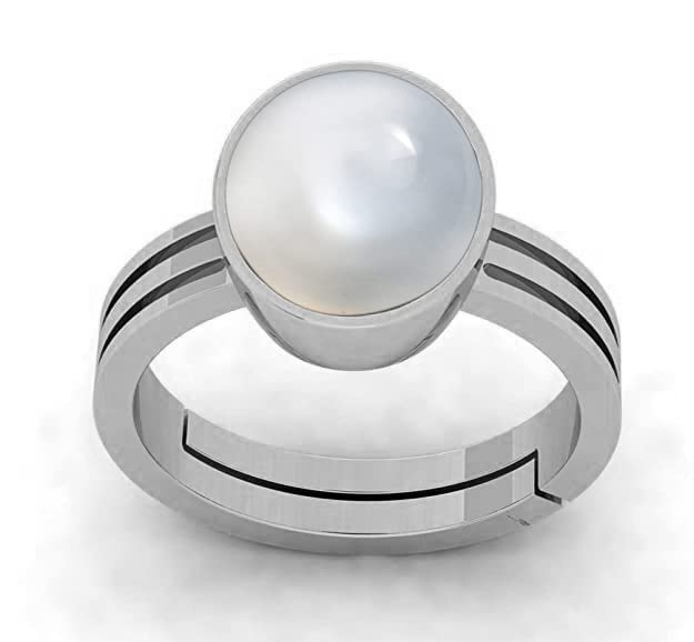 LMDPRAJAPATIS 6.25 Ratti / 5.50 Carat Natural Pearl Stone Silver Adjustable Ring For Men And Women (B0BGQ3JFRR) Amazon Price History, Amazon Price Tracker