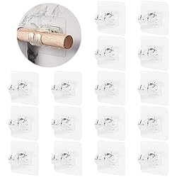 Persianas Para Armarios Ikea Leiptes 16 Piezas Soporte de Barra de Cortina Autoadhesiva Soporte Barra Cortina Sin Taladrar Gancho Autoadhesivo Transparente Soporte para Barra de Cortina de Baño