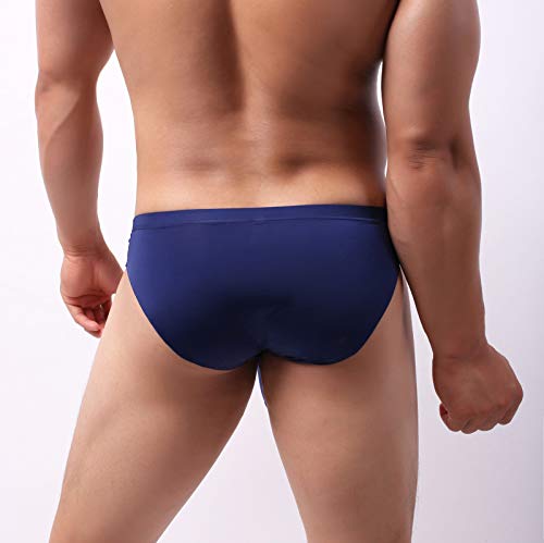 Men's Elephant Nose Ball Pouch Briefs Underwear No Show Jockstrap Bulge Enhancement Ice Silk Lightweight Sissy Exotic2