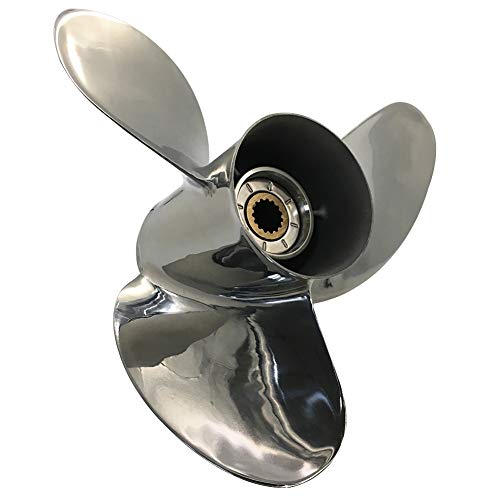 Image of Stainless Steel Propeller 13 1 /2x15 14x17 14x19 14x21 13 7 /8X15 for DF70 /80 /90 /100 /115 /140 Suzuki Outboard 15 Spline Tooth RH