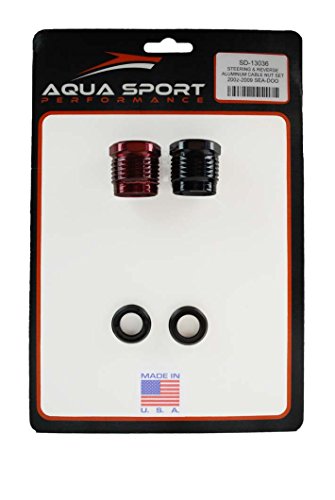 2002-2009 Sea-doo 1503cc 4tec Rotax Anodized Aluminum Reverse & Steering Cable Nut w/Oem Rubber Washer