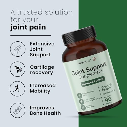 Image of Joint Support Tablets for Men and Women | Glucosamine Chondroitin and MSM, Ginger Extract |Joint Pain, Joint Cartilage Support & Muscle Health | Pack of 2-90 Tablets
