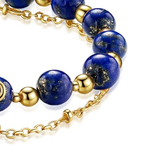 Luxury Handmade Natural Crystal Gemstone Bracelet 14K Gold-Plated Chain,Elegant Unique Jewelry for Women Gift Ready for Her Girlfriend Mother2