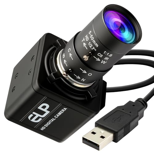 QILOVE Global Shutter USB Camera – 800P Monochrome Ultra High Speed 640fps Camera [120/210/420fps Modes] – Manual Focus 5-50mm CS Lens – Compatible with Raspberry Pi, Linux, Mac & Windows