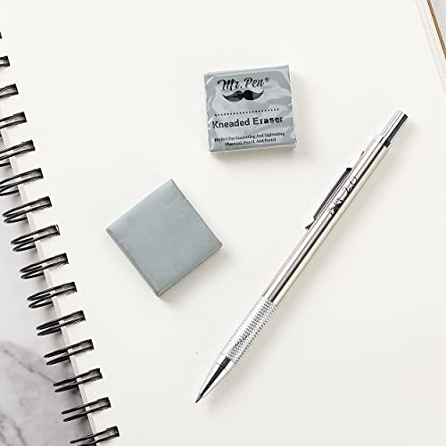 Image of Mr. Pen- Kneaded Eraser Set, 4 Pack | Gray Moldable Art Erasers with Storage Cases & Sharpener, Soft Kneadable Erasers for Charcoal, Graphite