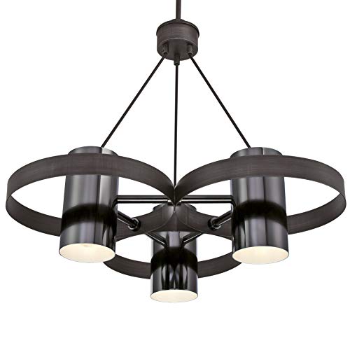 Chandelier trois lampes Evita pour illuminer votre salle à manger industrielle - 4