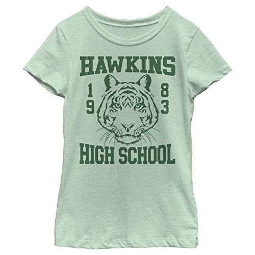 Fifth Sun Stranger Things Hawkins High Tiger 1983 Girls Short Sleeve Tee Shirt