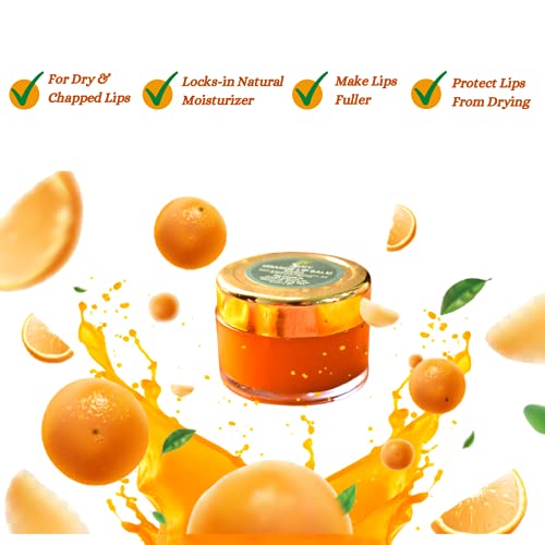 Svatv Orange Flavored Lip Balm. With Natural Ingredients - Shea Butter Beeswax & Coconut Oil To Nourished Repair Dry Or Chapped Lips, Best Moisturizing Lip Balm For Men & Women 15Ml / 0.5 Oz #TOP3
