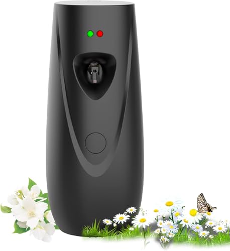 Automatic Air Freshener Dispenser, Wall Mounted/Standing Air Freshener Spray Dispenser, Aerosol Fragrance Dispenser is Suitable for Hotel, Bedroom, Bathroom,Office, Commercial Place (Black)