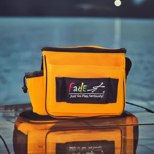 Mint Discs Fade Lite Disc Golf Carrier Bag | Starter Bag with 10+ Disc Capacity | Premium Lightweight Disc Golf Shoulder Strap, ORANGE