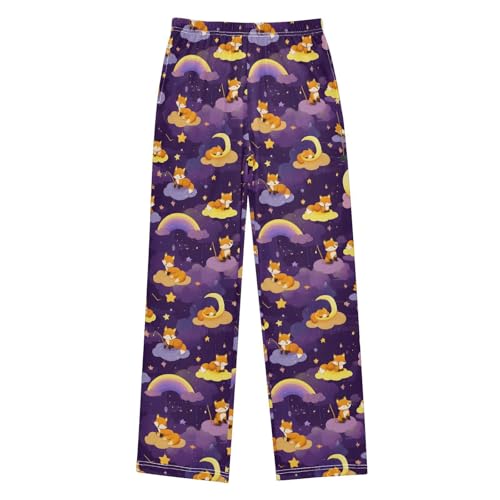 ALAZA Dream Fox Moon Star Cloud Pajama Lounge Pants Long Sleep Pajama Bottoms with Pockets