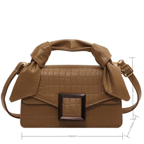 Image of Women Vegan Leather Evening Handbag Crocodile Pattern Handle Clutch Purse Cross Body Envelope Bag