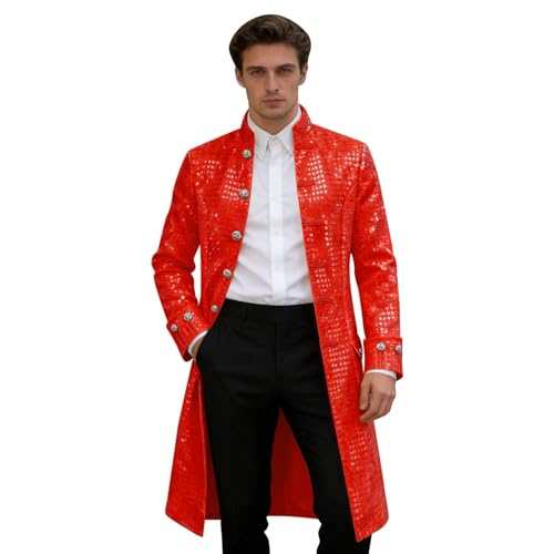 ZDSUHYIW Chaqueta steampunk vintage para hombre con camisa de volantes, camisa medieval, falda victoriana, uniforme, juego de carnaval, piratas, cosplay, gótico, para hombre
