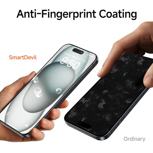Image of SMARTDEVIL Screen Protector for iPhone 16 (3-Pack), HD Clear 9H Aluminosilicate Tempered Glass, SmartPull Box Dust & Bubble-Free Installation, Case-Ready Fit
