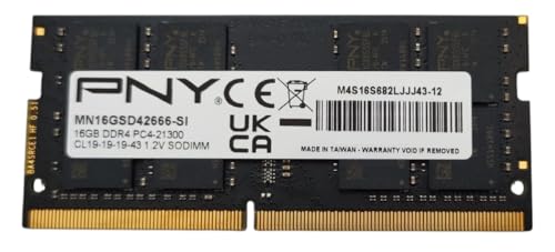 Pny Ram 16Gb Performance Ddr4 Sodimm 2666 Mhz Memoria Per Notebook (Mn16Gsd42666-Si) Oem Bulk