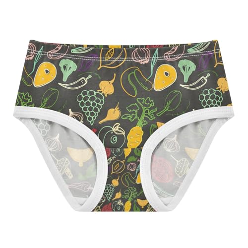 Colorful Line Drawings Fruits Toddler Girls's Underwear 2T 202c1221