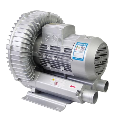 Soplador regenerativo industrial, anillo de vórtice de alta presión para soplado de aire o succión, ideal para aireación de aguas residuales y estanques de peces de acuario, 220 V 50 Hz monofásico
