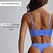 Matching Seamless Bralette and Thong Set for Women Soft Stretch No Show Lingerie, Wireless Matching Underwear, Everyday Set (Sky_Blue, M/L)