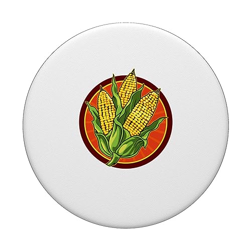 I Just Really Love Corn Ok Cob Lover Farmer Maize Men Women PopSockets Swappable PopGrip, Black - Image 3