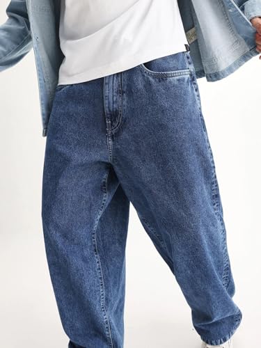 Image of Rare Rabbit Baggy Plain Jeans