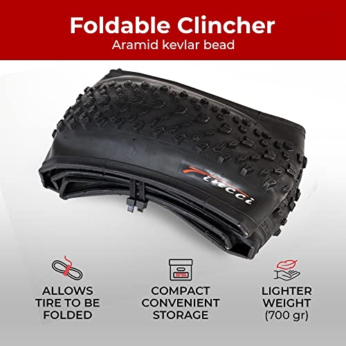 Fincci Foldable Bike Tire 26 X 1.95 Inch Etrto 50-559 60 Tpi For Xc Enduro Touring Offroad Terrain Mtb Hybrid Bike Bicycle #TOP3