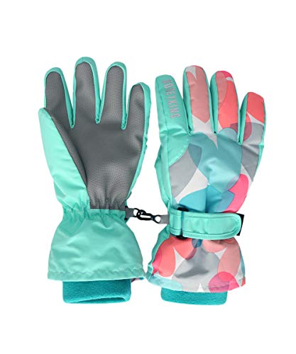 Hiheart Girls Winter Ski Gloves Waterproof Outdoor Thicken Glove2