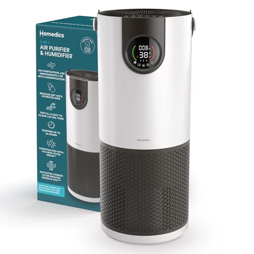 Homedics 2-in-1 Cool Mist Humidifier & Air Purifier for Medium-Large Rooms