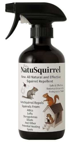 NatuSquirrel Ultimate Squirrel Repellent Spray – Natural, Eco-Friendly, Pet & Child Safe, Protects Gardens, Attics, Lofts & Bird Feeders – 250ml
