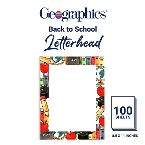 Royal Consumer Geographics Back To School Letterhead 8.5 X 11 Inches, 100/Pack (47587) #TOP1