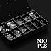 Apres Gel-X® Natural Coffin Medium Tip Box | 500pc Gel-X Tips, 11 Sizes 00-9, Premium Quality