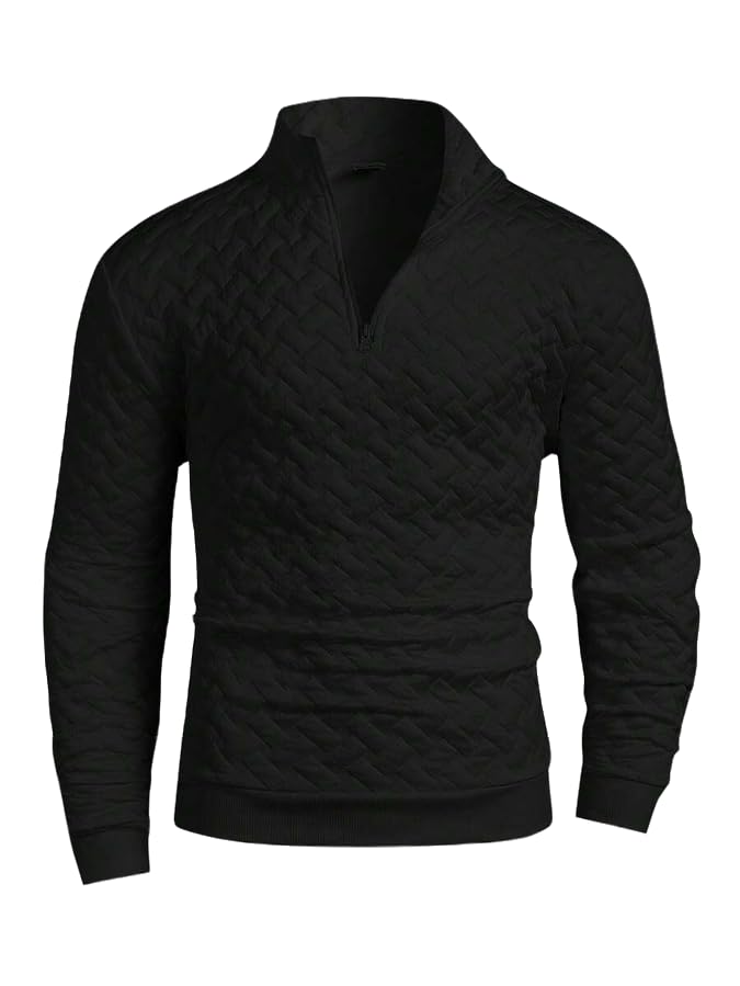 Image of Tagas Men's Textured Zig-Zag Knit White Sweater|Sweatshirt for Mans|Mans Winter wear| Round Neck|