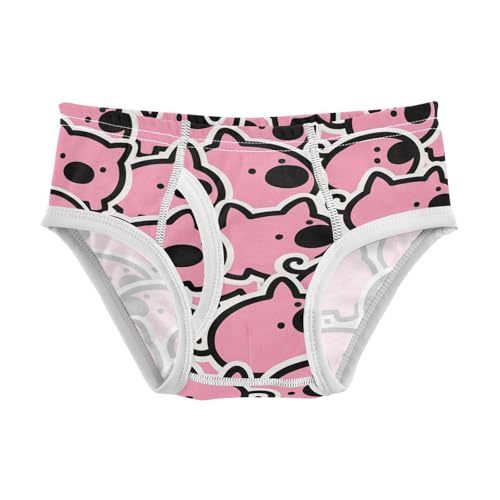 visesunny Boys Cotton Underwear Pink Seamless Pig Printed Toddler Soft Training Briefs Size 2T-8Y for Kids