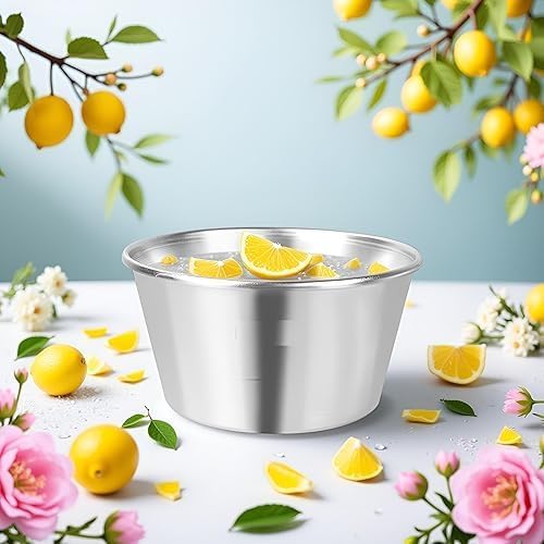 Image of TANISHI KITCHEN'S Aluminium Ice Bowl /Ice Donga Set /Barf Dibba and Cake Baking Mould Multipurpose Kitchen & Baking Container Silver (1)