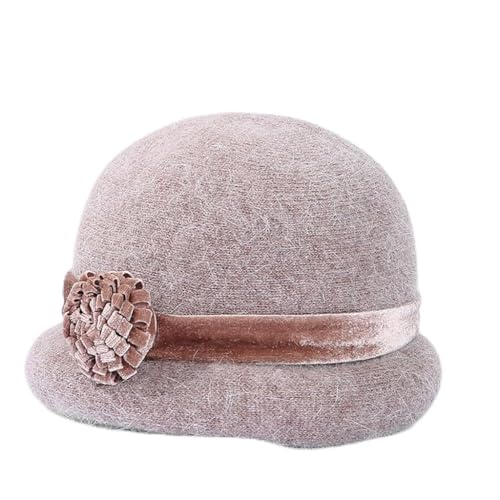 HBJWOV Winter Warm Middle-Aged and Elderly Hats Grandmother Models Wool Knit Hat