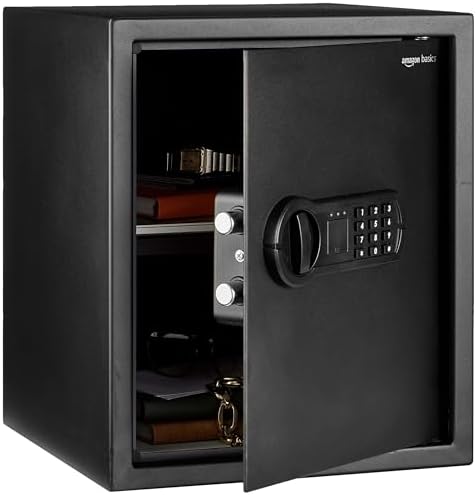 Amazon Basics Steel Home Security Safe with Electronic Keypad, Pr...