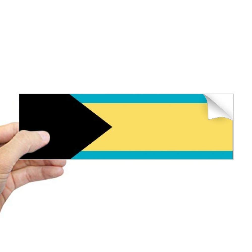 Sticker rectangulaire Bahamas autocollant fenêtre drapeau national DIYthinker