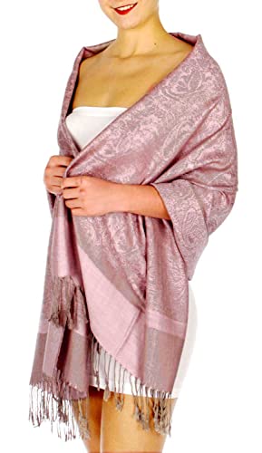 SERENITA Pashmina Shawls. Rave Scarf Double layer woven jacquard thicker wraps - Cashmere Feel